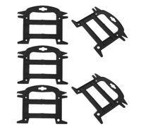 VANZACK 5 Pièces Organisateur de Câbles Extérieur en PP Noir, Enrouleur Polyvalent et Facile à Utiliser pour Activités de Plein Air et Rangement la Maison, Accessoire Camping Pratique