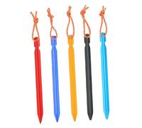 VANZACK 5 pièces Piquets Tente Solide Alliage Aluminium Piquets Fixation Toile Camping avec Pointe Angulaire Couleur Vive Anodisée pour Sol Dur et Activités Outdoor Famille