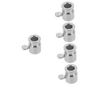VANZACK 5 Pièces Rotisserie Grill Holder Accessory Chrome pour Brochettes Barbecue Support Rotatif Ajustable pour Kit Rôtissoire Accessoire Pratique pour Fils et Panier Rôtissoire