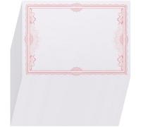 VANZACK 50 Feuilles de Papier de Certificat Imprimable Rouge 150g Lisse Format Vertical ou Horizontal pour Cérémonie de Remise de Prix ou Certificats Scolaires