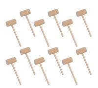 VANZACK 50 Mini Marteaux en Bois Naturel, Maillets Ronds pour Fruits de Mer et Crustacés, Lot de 50 Pièces, Ustensiles Compacts pour Déguster Crabes, Homards et Coquillages, Usage