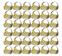 VANZACK 50 Pièces Boîte à Goûter de Pâques en Papier Jaune, Motif Festif