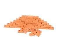 VANZACK 50 pièces Miniature Bricks DIY Table Brick Models pour Maquettes de Paysage et Jardin de Fées Briques de Construction Rouge avec Trous pour Garçon Fille et Projets Darchitecture
