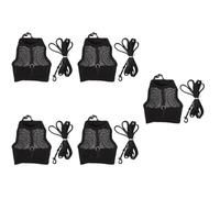 VANZACK 5ensembles Laisse Et Harnais pour Lapin Ensemble De Gilet Ajustable pour Animaux De Compagnie pour Promenade Et Activités Extérieures De Tour De Poitrine