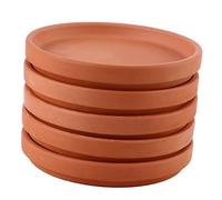 VANZACK 5pièces Soucoupes Céramique pour Pots De Fleurs Set De Plateaux De Drainage pour Plantes Supports pour Jardinières Intérieures