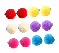 VANZACK 6 paires Boucles Oreilles Clip Garçon Fille Fille Sans Perçage Oreilles Pompon Couleurs Assorties Confortable