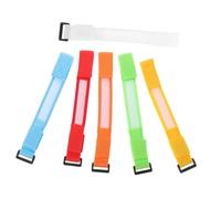 VANZACK 6 pièces Bracelets LED Lumineux Nylon pour Concerts et Fêtes Réglables Multicolores Bleu Blanc Vert Rouge Jaune Orange Accessoires Lumineux de Sécurité pour Événements