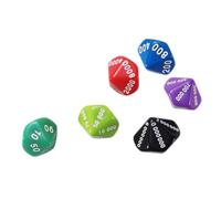 VANZACK 6 Pièces coloré Accessoires drôle Grand avec des Chiffres Dice de Jeu de société numéroté Forme Jeu de Valeur de Place Dice Plastique Couleur Aléatoire