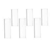 VANZACK 6 Pièces Guitar Slide Glass Finger Protectors For Acoustic Electric Guitar Transparent Lightweight Rings For Rock Folk Country Music Portable Durable Slides