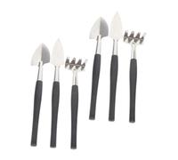 VANZACK 6 Pièces Mini Garden Tools Set with Ergonomic Handles Stainless Steel Trowel Shovel Rake for Indoor Succulents Bonsai Potted Plants and Small Space Gardening