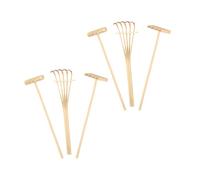 VANZACK 6 Pièces Mini Kit Râteaux Bambou pour Jardin Zen Décoratif pour Bac à Sable de Bureau Outils Créatifs Durables pour Relaxation et Art Sable