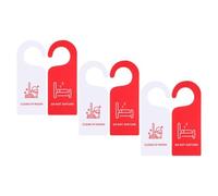 VANZACK 6 Pièces Panneau de Porte Hôtel Double Face en PVC pour Chambre | Signalétique Lisible, Communication Claire, Style Minimaliste Moderne, Usage Bureau et Clubs