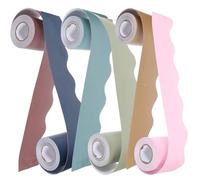 VANZACK 6 Rouleaux de Bordures Festonnées en Papier Décorations Murales Pratiques Couleur Aléatoire pour Tableau D'affichage pour t Bureau, pour Projets DIY et