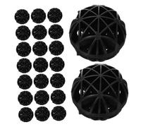VANZACK 60 Pièces Billes Bio Filtrantes Poreuses pour Aquarium et Étang Média Filtrant Réutilisable pour Purification Eau Bassin Piscine Support Biologique Filtration Aquatique Polyvalent