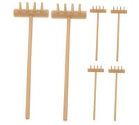 VANZACK 6pièces Kit De Mini Râteaux Zen pour Bac à Sable Décoration Tabletop Jardin Et Relaxation Méditative Outils Compacts pour Dessin De Motifs Paisibles