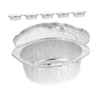 VANZACK 6pièces Plat Aluminium avec Couvercle Barquette Aluminium pour Cuisson Camping Casserole Multifonction Jetable