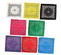 VANZACK 8 pièces Bandanas Carrés Hiphop Unisex Respirants Coton pour Sport et Danse Motifs Colorés Couleur Aléatoire Couleur Aléatoire