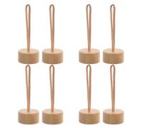 VANZACK 8 Pièces Bouchons Bois Étanches pour Bouteilles Verre avec Corde Couvercles Réutilisables pour Bouteilles Eau Joints Hermétiques pour Usage Intérieur et Extérieur