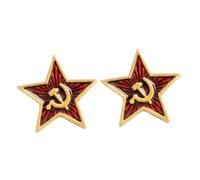 VANZACK 8 Pièces Broche Étoile à Branches Lot de Épingles Communistes Marxistes Accessoire Adorable pour Sac Vêtements et Chapeaux Communiste Femme Homme