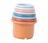 VANZACK 8 pièces Jouets de Bain Empilables Animaux Géométriques Colorés pour Garçon Fille Développement Cognitif et Coordination Main-œil Jouets de Plage et de Bain pour Filles et Garçons