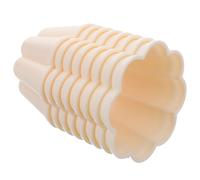 VANZACK 8 Pièces Moules à Pudding Moules Innovants en Pp Forme Fleur Beige, Solide et Résistants Congélateur, pour Desserts Maison Cuisine ou Fêtes