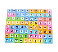 VANZACK 80Pièces Blocs de Lettres Bois Éducatif pour Garçon Fille pour Apprentissage Cognitif et Renforcement des Compétences Linguistiques