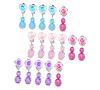 VANZACK 8paires Boucles Oreilles à Clip Pour Garçon Fille Lot De Design Cartoon Adorable Bijoux Pour Petites Filles Et Famille
