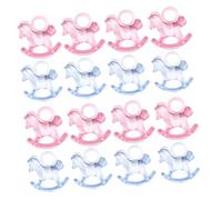 VANZACK 96 Pièces Décorations Acrylique Cheval à Bascule Miniatures pour Décoration Shower Fille Garçon Ornements Stables sans Odeur pour Table Bureau