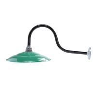 VANZACK Abat-jour Mural en Émail Style Rétro Vert Armée, Diamètre 30 Cm, Léger et Résistant, Cache pour Lampe Murale Adapté à Applique Murale Extérieure et Intérieure, Luminaire Vintage