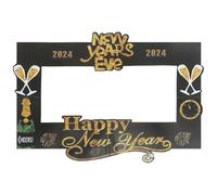 VANZACK Accessoires Photo pour Photomaton 2024 - Cadre Photo Portable en Papier Résistant - Décoration Festive Légère pour Fête et Réveillon du Nouvel an