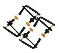 VANZACK Accordeur Fin pour Violon 4/4 en Métal Résistant Lot de 4 Tendeurs de Cordes Noirs et Dorés Réglages Précis pour Cordes à Boucle Boule Accessoire Professionnel pour Violon