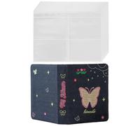 VANZACK Album Photo en Tissu A5 Léger 4 Compartiments, Rangement Photo Solide en Pvc pour Collection de Cartes, pour Souvenirs Familiaux et Mariages