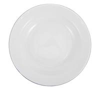 VANZACK Assiette Émaillée Vintage pour Service Repas et Snacks Plat de Cuisine Traditionnel Multi-usages Finition Soignée Adaptée Repas Familiaux et Occasions Festives