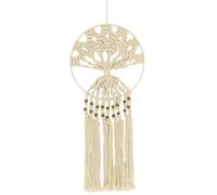 VANZACK Attrape-Rêves Suspendu Fait Main 25X70 CM Beige Pendentif Décoration Intérieure Arbre de Vie Ornement Suspendu pour Chambre et Salon Accessoire Mural Original