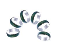 VANZACK Bagues D'humeur Pour Garçon Et Filles 6 Mm Largeur 16 Mm Intérieur Changement De Couleur Selon Température Accessoires De Fête Déguisement Lot De 6 Pour Filles Et Garçons