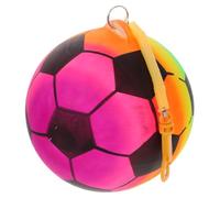 VANZACK Balle de Football Gonflable Petite pour Garçon Fille avec Corde à Ressort pour Jeux Extérieurs et Colorée pour Activités de Danse et Loisirs Maternelle