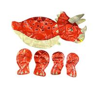 VANZACK Ballon Triceratops Rouge Aluminium Ballon Dinosaure Debout pour Décoration Anniversaire Accessoire Fête Original et Festif