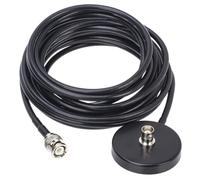 VANZACK Base magnétique pour antenne Voiture avec câble coaxial mâle à Femelle Montage Stable pour Radio Mobile et CB Support Alliage Aluminium et ABS Installation Facile Plug and Play