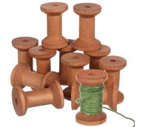 VANZACK Bobines de Gestion de Fil Solution Polyvalente 20 en Bois Vides Design Rustique pour Fil à Coudre pour Espace de Couture