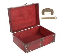 VANZACK Boîte à Bijoux Bois Rétro avec Serrure Coffret de Rangement Multifonction pour Boucles Doreilles Colliers et Bracelets Organisateur Décoratif pour Maison et Boutique