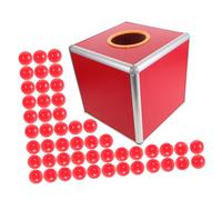 VANZACK Boîte à Tirage Au Sort Transparente avec Balles Rouges Conteneur de Rangement Multifonctionnel pour Événements Fêtes et Collectes de Fonds Accessoire pour Animer Vos