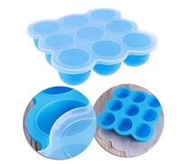 VANZACK Boîte de Conservation Silicone Garçon Fille Compartiments Étanche pour Purée Garçon Fille Bac Congélation Alimentaire Portable avec Couvercle Transparent Rangement et Sûr des