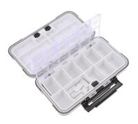 VANZACK Boîte de Rangement Étanche pour Pêche, Abs, Compartimentée | Joint en Gel de Silice, Cadre Épaissi et Couvercle Utile, pour Plombs et Émerillons, Léger