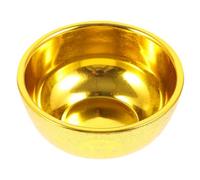 VANZACK Bol Rituel Bouddhiste Doré Multi-usage Plastique Bol Sacré de Table Lisse et Poli pour Temple et Maison Récipient Rituel Pratique et Décoratif