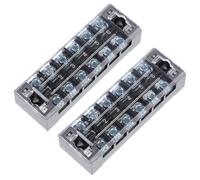 VANZACK Borne de Connexion Électrique en Laiton Couvercle Transparent, Résistance aux Chocs, 5pcs, 45a 600v, pour Installations Industrielles Sécurisées