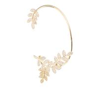 VANZACK Boucle Oreille Métal Arbre avec Zircon Manchette Oreille Droite Enveloppante Hypoallergénique pour Bijoux de Fête et Mariage Or