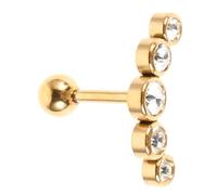 VANZACK Boucles D'oreilles Goujon En Acier Inoxydable Doré Cristaux Tchèque Scintillants, Légères Et Minimalistes, Bijoux Mode Femme, Usage Quotidien Et Occasions Spéciales