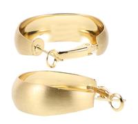 VANZACK Boucles Oreilles Créoles Épaisses Dorées Métal Vintage Anneaux Ronds Creux Simples pour Femmes Bijoux Rétro Élégants pour Style Quotidien