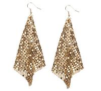 VANZACK Boucles Oreilles Disco Pour Femmes Avec Pompons Longues Boucles Oreilles Pendantes Métalliques à Paillettes