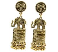 VANZACK Boucles Oreilles Pendantes Éléphant Ethniques pour Femmes Style Rétro Vintage Bijoux Légers pour Adolescentes Cadeau Fête et Mariage